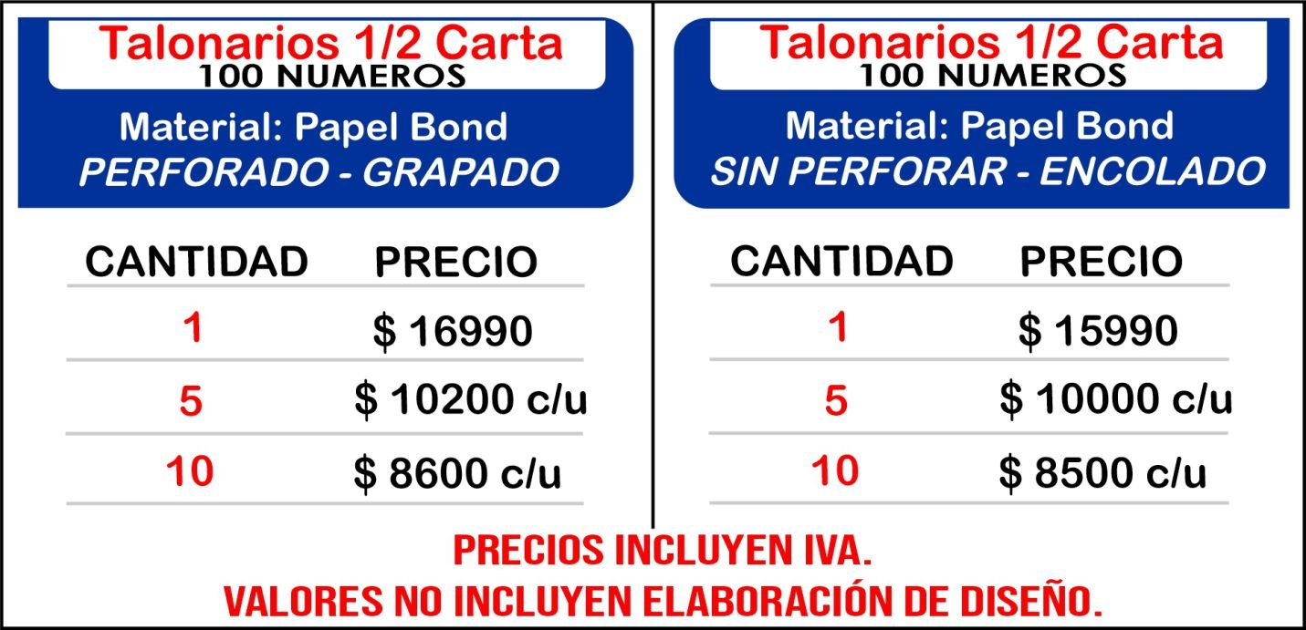 Talonarios